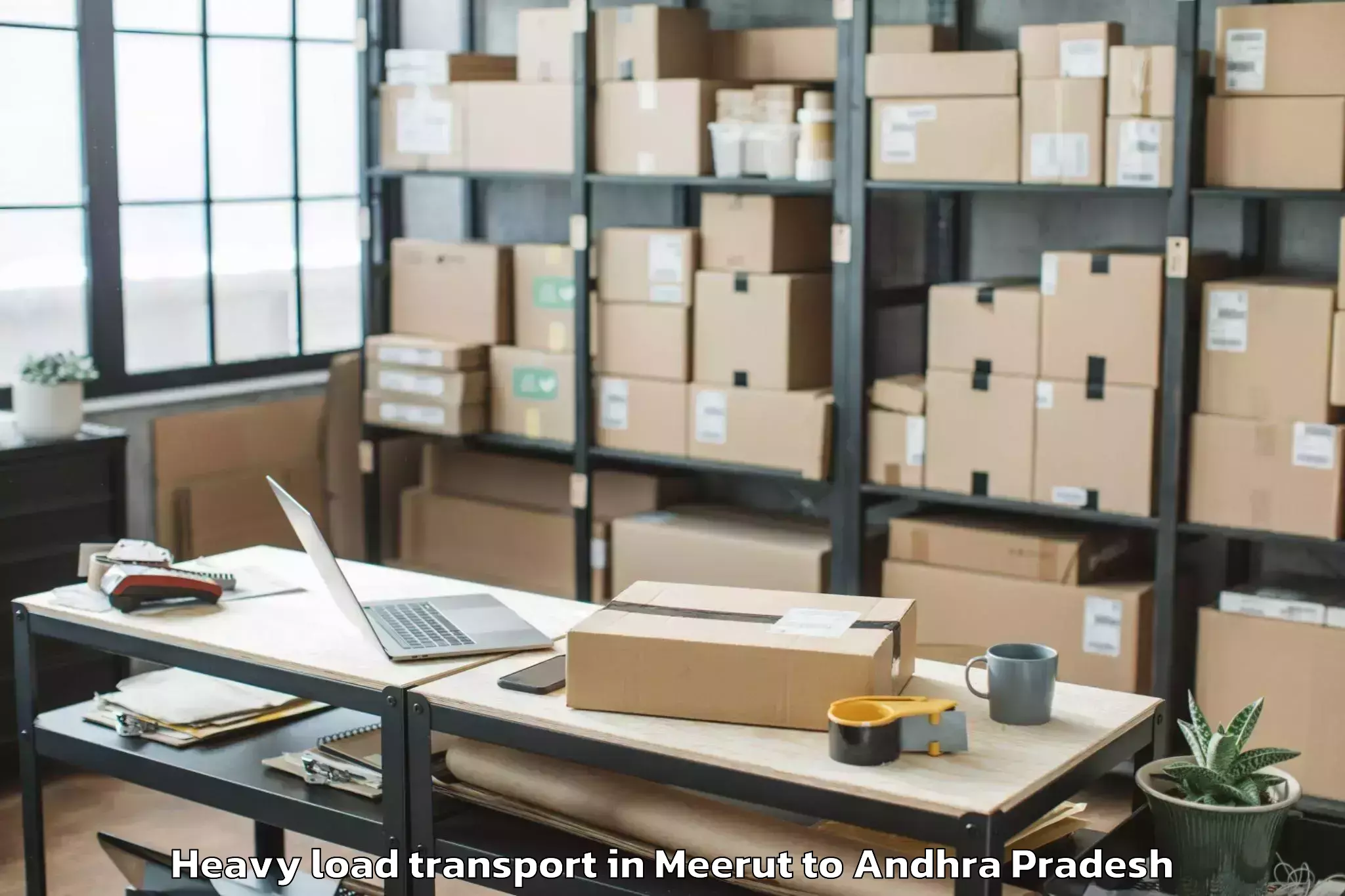 Book Meerut to Akasahebpet Heavy Load Transport